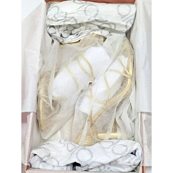 Cult Gaia Women's Soleil Lace Up High Heel Sandals Gold Size 38.5 EU (MSRP $388) - Picture 11 of 12